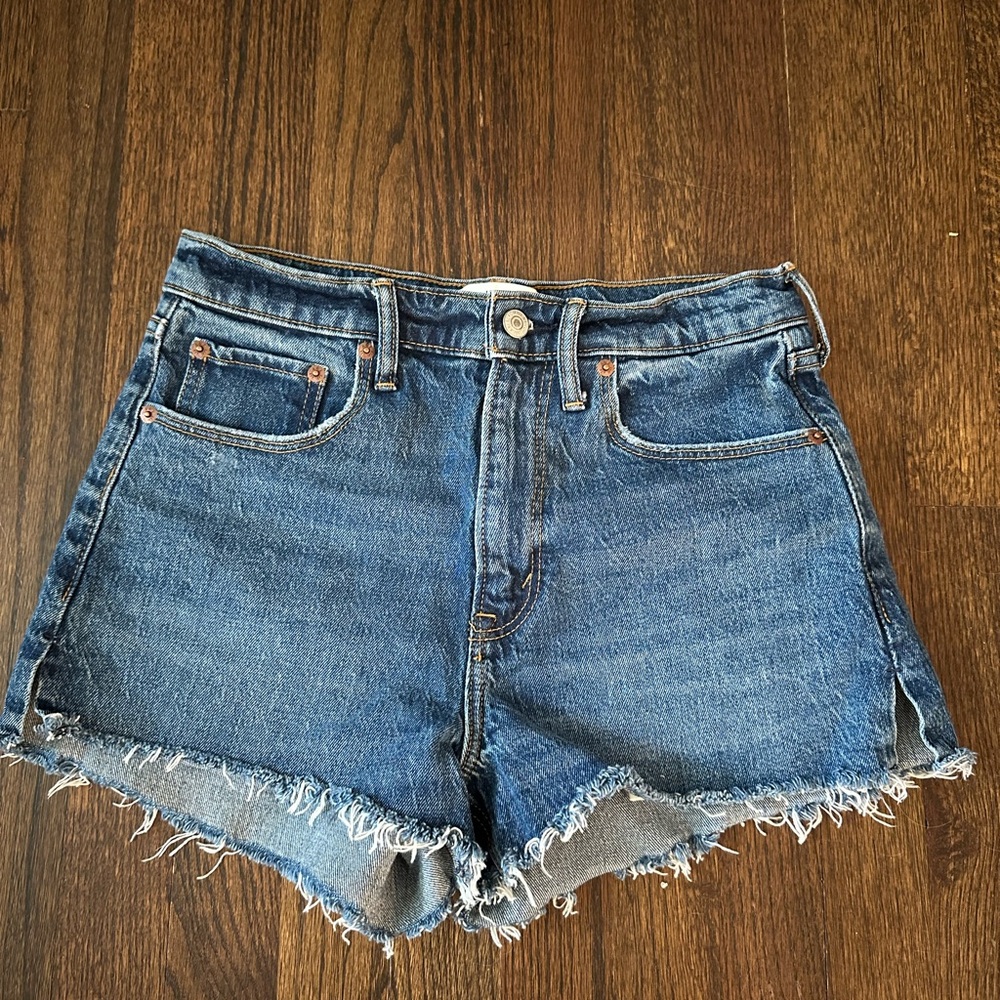 Abercrombie & Fitch Dark Blue Jean Shorts